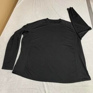 No brand Black Men 2XL polo long sleeve shirt, dry fit. SKU260 #longsleeve